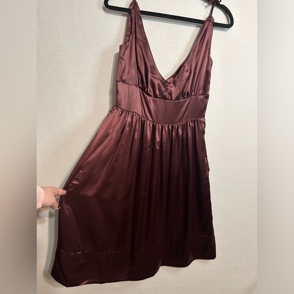 Lena medoyeff 100% silk brown dress - Picture 4 of 8